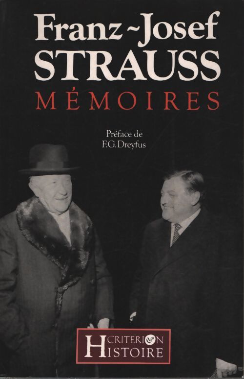 Mémoires - Strauss Franz-Josef - Livre