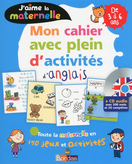 Mon cahier avec plein d'activités d'anglais 3-6 ans + CD - Corinne Touati - Livre