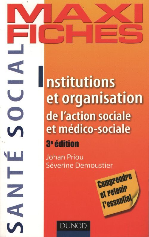 Institutions et organisation de l'action sociale et médico-sociale - Johan Priou - Livre