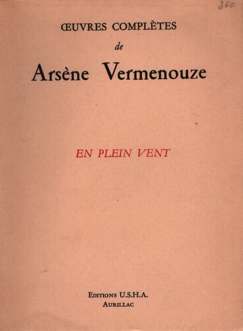 En plein vent - Arsène Vermenouze - Livre