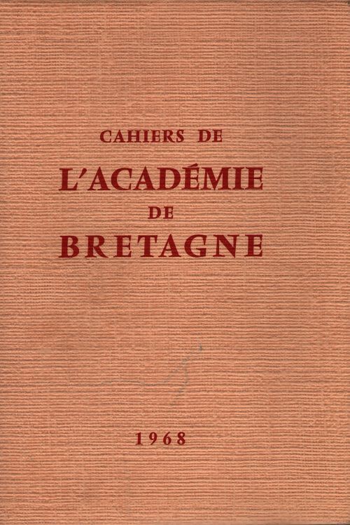 Cahiers de l'académie de Bretagne 1968 - Collectif - Livre