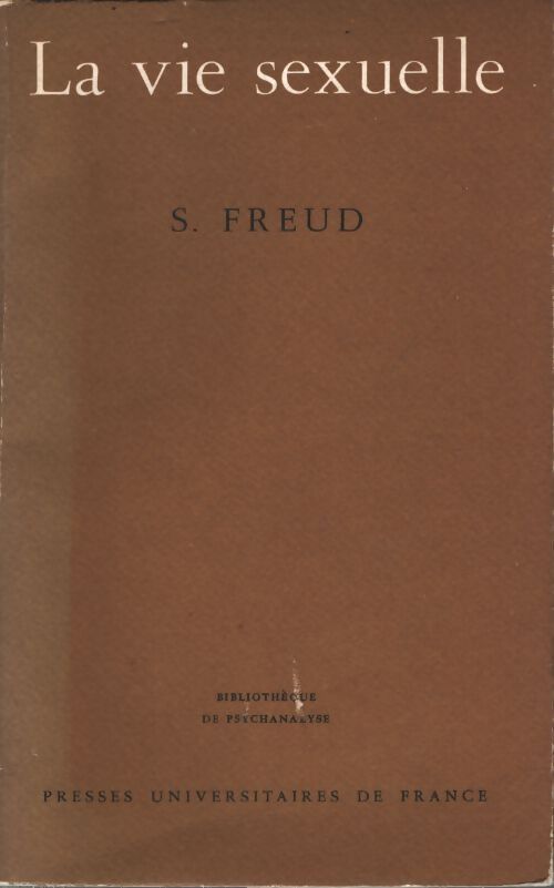 Vie sexuelle - Sigmund Freud - Livre