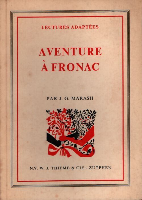 Aventure à Fronac - J.G Marash - Livre