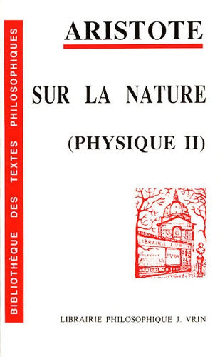 Sur la nature - Aristote - Livre
