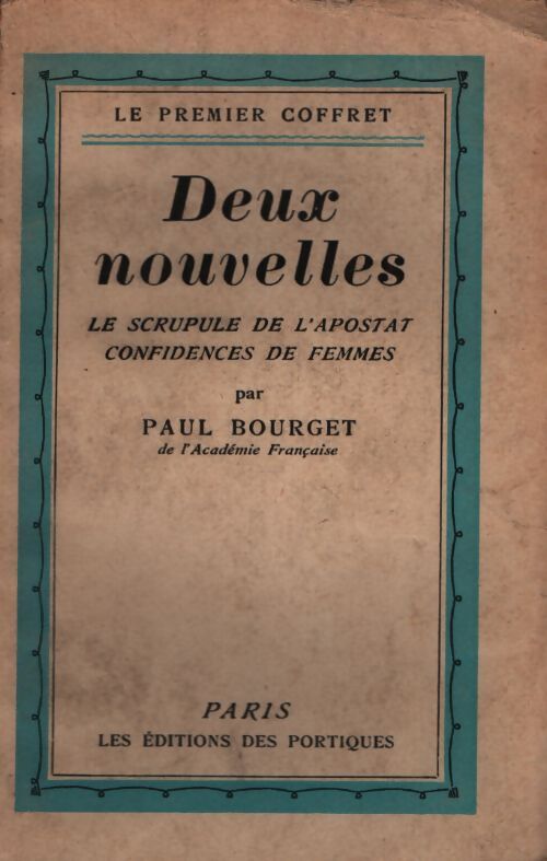 Deux nouvelles - Paul Bourget - Livre
