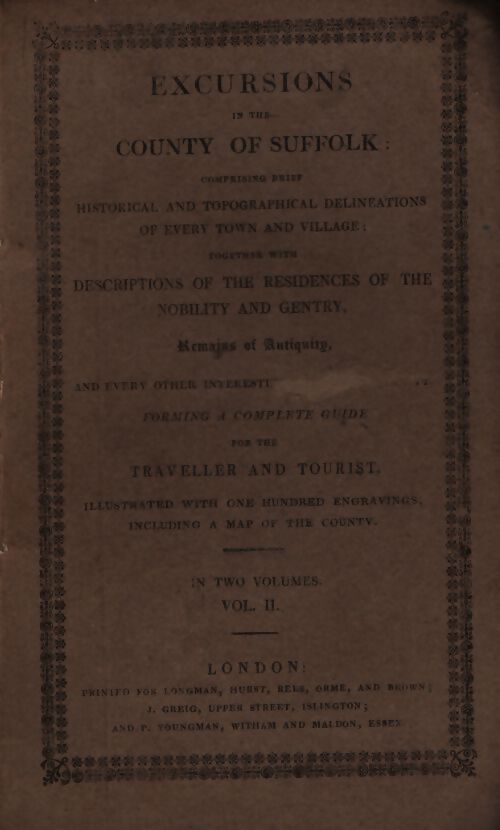 Excursions in the county of Suffolk - Collectif - Livre
