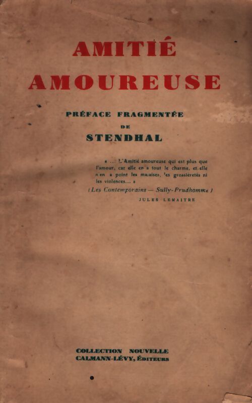 Amitié amoureuse - Inconnu - Livre