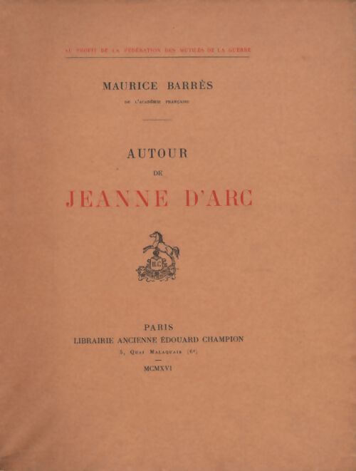 Autour de Jeanne d'Arc - Maurice Barrès - Livre