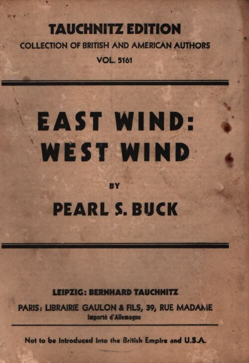 East wind : west wind - Pearl Buck - Livre