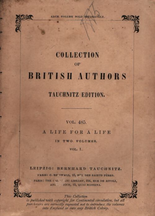 A life for a life Tome I - John Halifax - Livre
