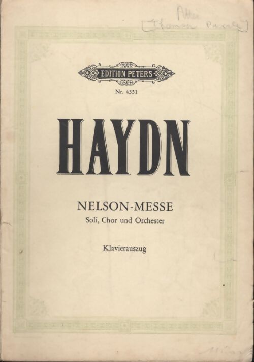 Haydn : Nelson-Messe soli, chor, und orchester - Haydn - Livre
