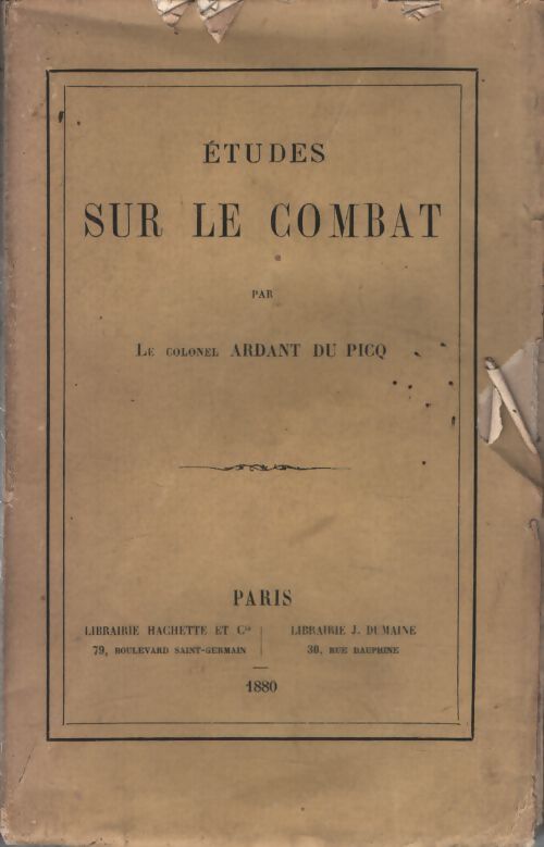 Etudes sur le combat - Gabriel Ardant - Livre