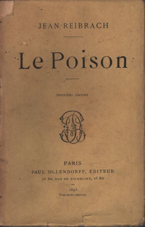 Le poison - Jean Reibrach - Livre
