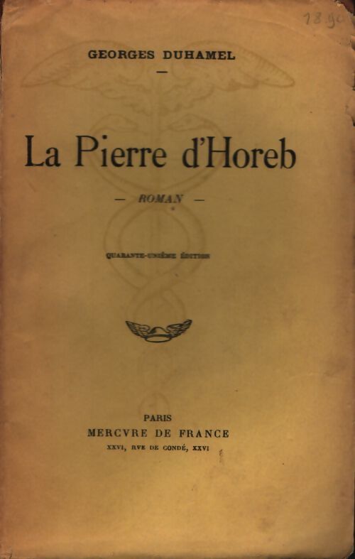 La pierre d'Horeb - Georges Duhamel - Livre