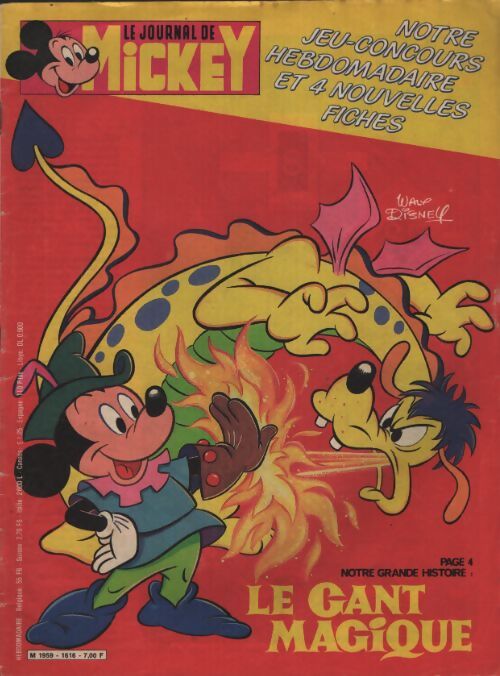 Le journal de Mickey n°1616 : Le gant magique - Collectif - Livre
