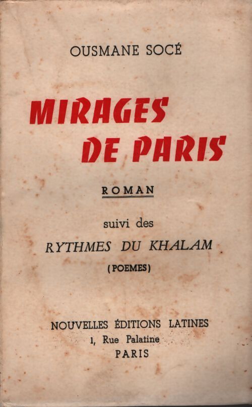 Mirages de Paris - ousmane socé - Livre