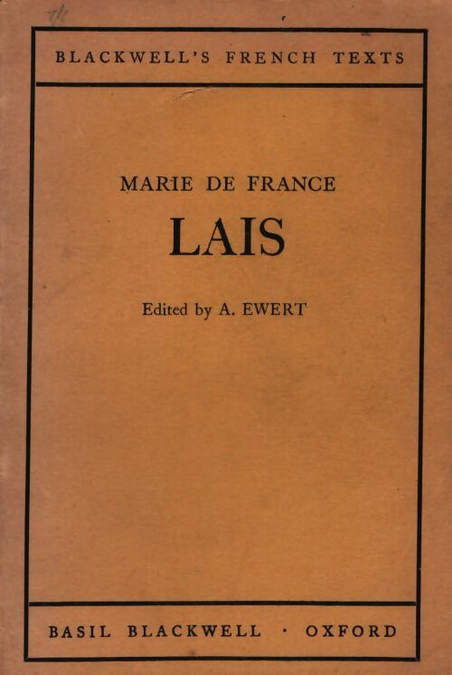 Lais - Marie De France - Livre