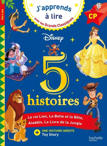 Disney - 5 histoires - CP niveaux 1 2 3 - Isabelle Albertin - Livre