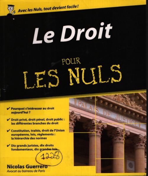 Le droit pour les nuls - Nicolas Guerrero - Livre