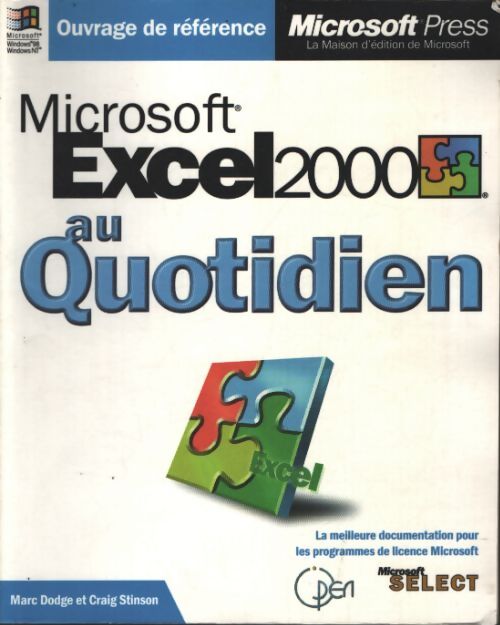 Microsoft excel 2000 - au quotidien - livre de reference - français - Marc Dodge - Livre
