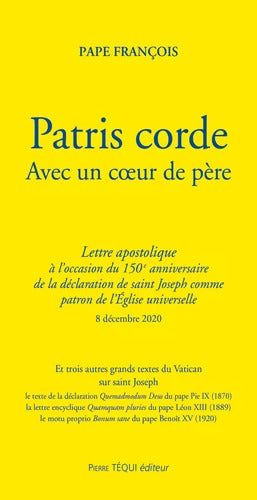Patris corde - Lettre apostolique - Avec un c ur de père - Pape François - Livre