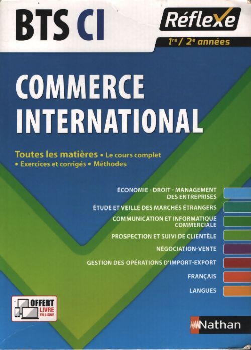 Toutes les matières - BTS commerce international - Yannick Artignan - Livre