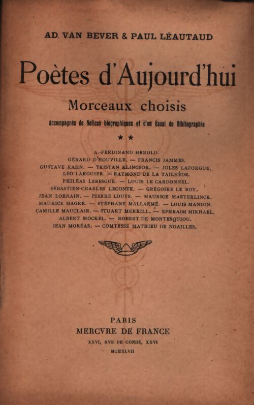 Poètes d'aujourd'hui Tome II - Collectif - Livre