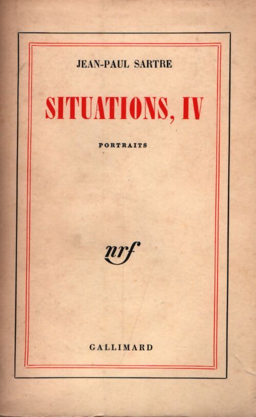 Situations Tome IV - Jean-Paul Sartre - Livre