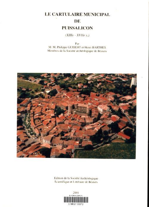 Le cartulaire municipal de Puissalicon - Philippe Guibert - Livre