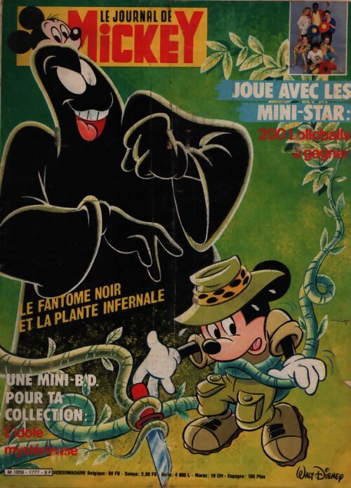 Le journal de Mickey n°1777 : Le fantôme noir et la plante infernale - Collectif - Livre