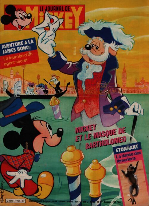 Le journal de Mickey n°1782 : Mickey et le masque de Barholoméo - Collectif - Livre