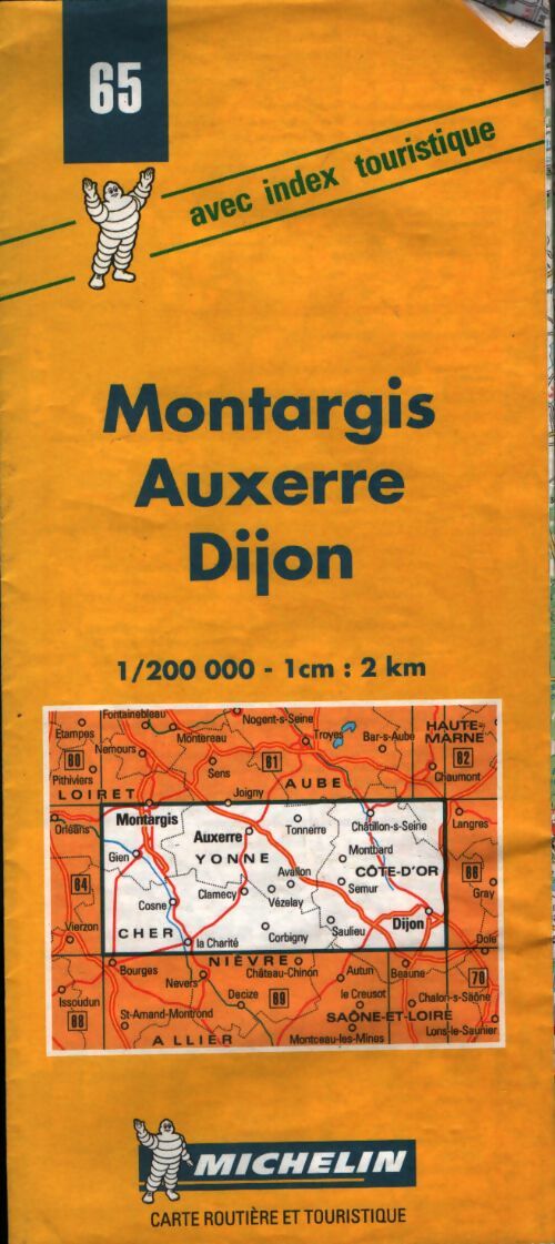 Carte routière : Montargis - Auxerre - Dijon n°65 - Collectif - Livre