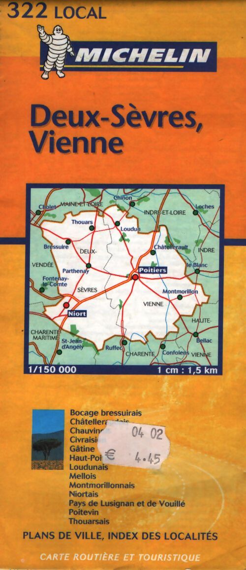 Carte routière : Deux-sèvres - Vienne n°11322 - Collectif - Livre