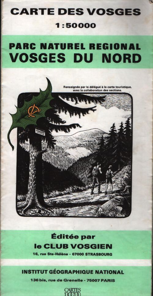 Carte des Vosges 1 : 50000 IGN - Collectif - Livre