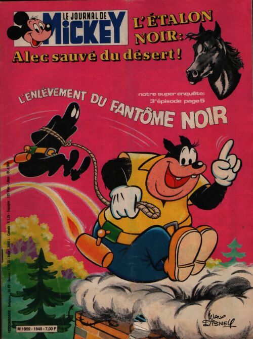 Le journal de Mickey n°1646 :  L'enlèvement du Fantôme noir - Collectif - Livre