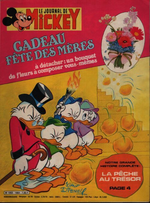 Le journal de Mickey n°1664 : La pêche au trésor - Collectif - Livre