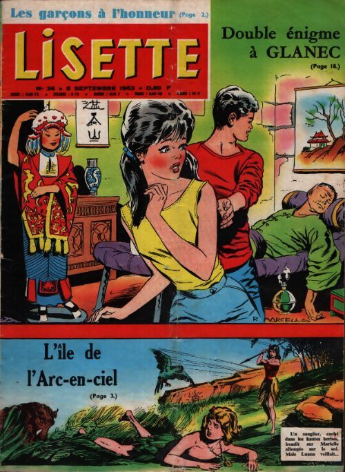 Lisette 1963 n°36 : Double énigme à Glanec - Collectif - Livre
