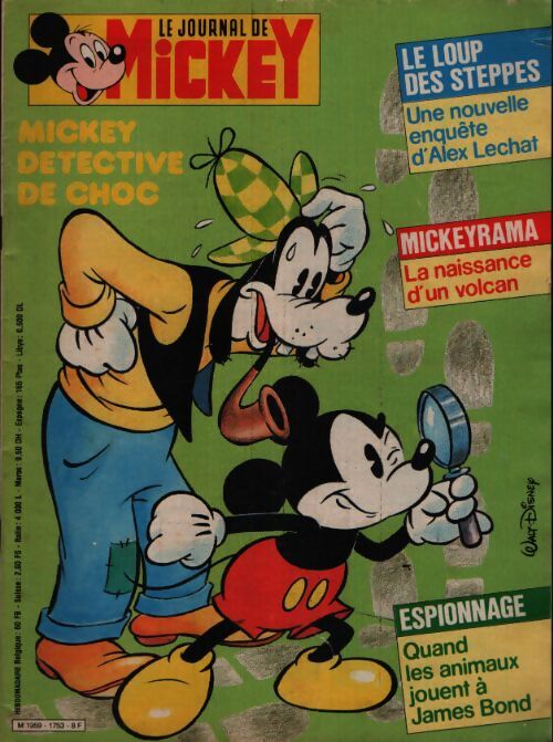 Le journal de Mickey n°1753 : Mickey détective de choc - Collectif - Livre