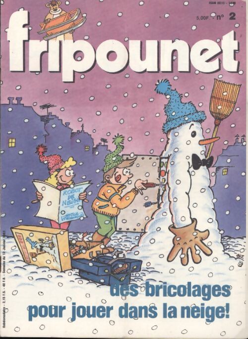 Fripounet 1983 n°2 : Des bricolages pour jouer dans la neige - Collectif - Livre