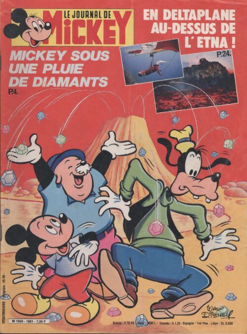 Le journal de Mickey n°1681 : Mickey sous une pluie de diamants - Collectif - Livre