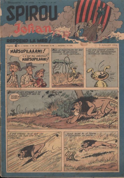 Spirou n°951 : Johan reprend la mer - Collectif - Livre