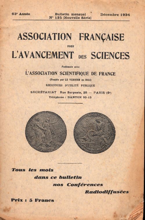 Bulletin de l'Association française pour l'avancement des sciences n°125 - Collectif - Livre