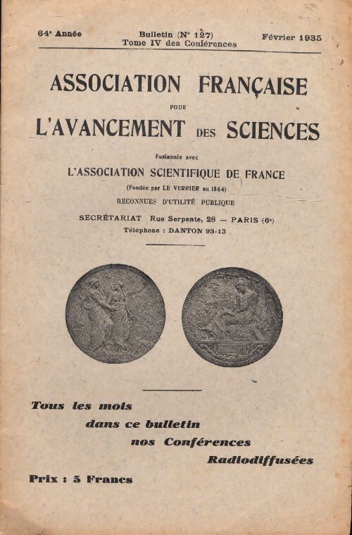 Bulletin de l'Association française pour l'avancement des sciences n°127 - Collectif - Livre