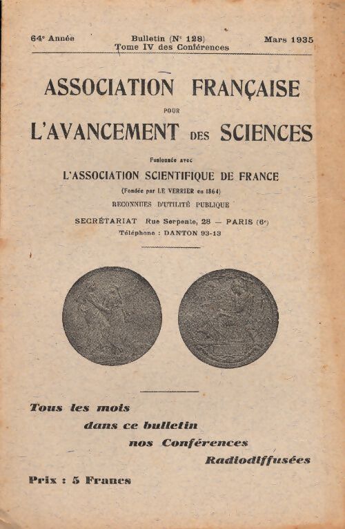 Bulletin de l'Association française pour l'avancement des sciences n°128 - Collectif - Livre