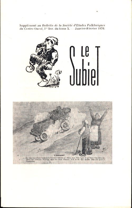 Le Subiet Tome X : 1ère livraison - Collectif - Livre