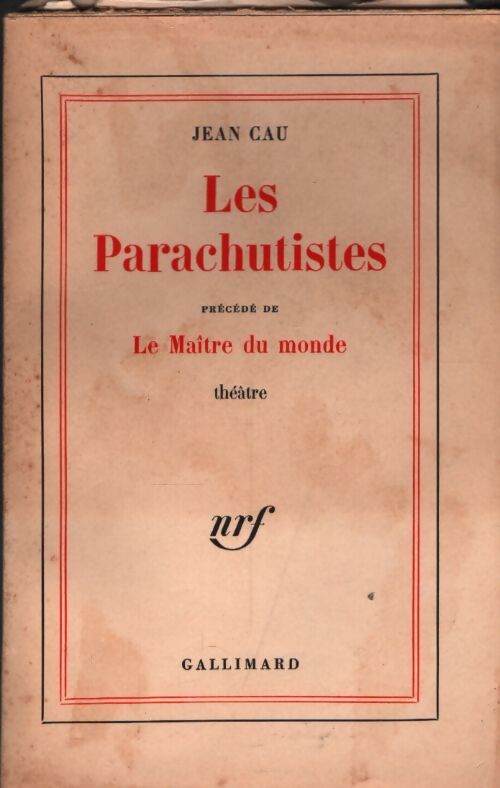 Les parachutistes - Jean Cau - Livre