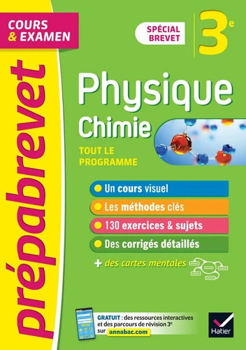 Prépabrevet Physique-Chimie 3e . Brevet 2024 : Cours méthodes et entraînement - Joël Carrasco - Livre