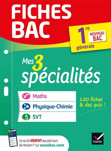 Mes 3 spécialités 1re générale : Maths Physique-chimie SVT - Collectif - Livre
