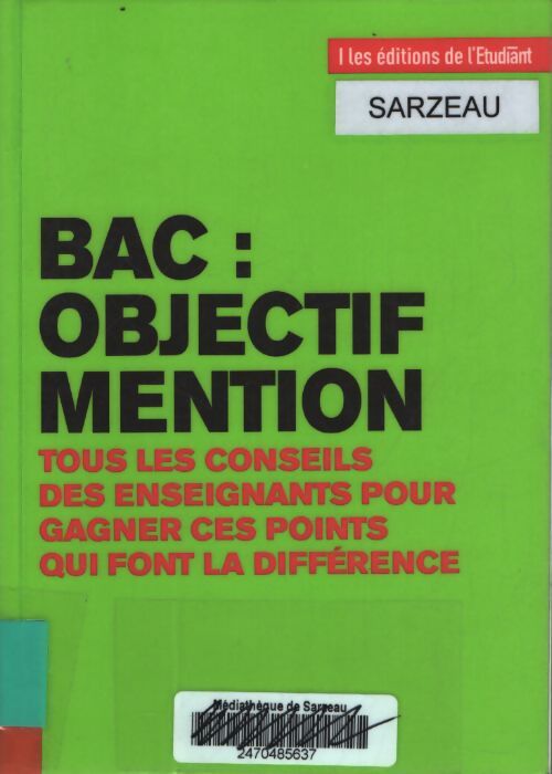 Bac : Objectif mention - Collectif - Livre
