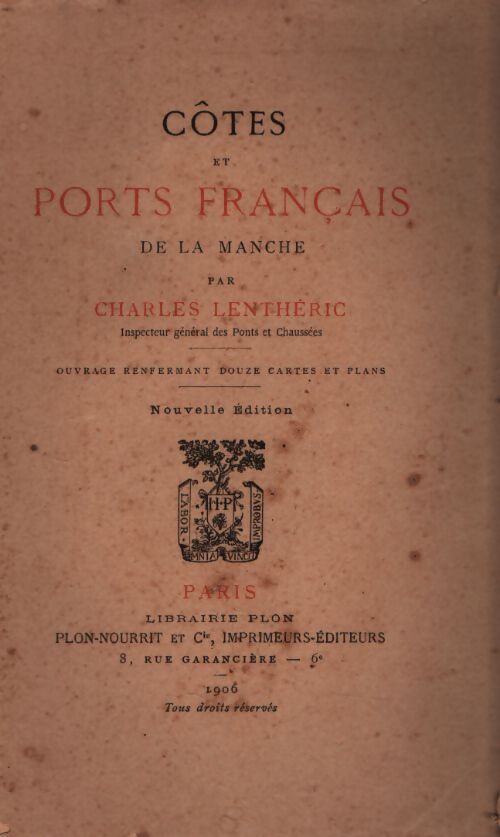 Côtes et ports français de la Manche  - Charles Lenthéric - Livre